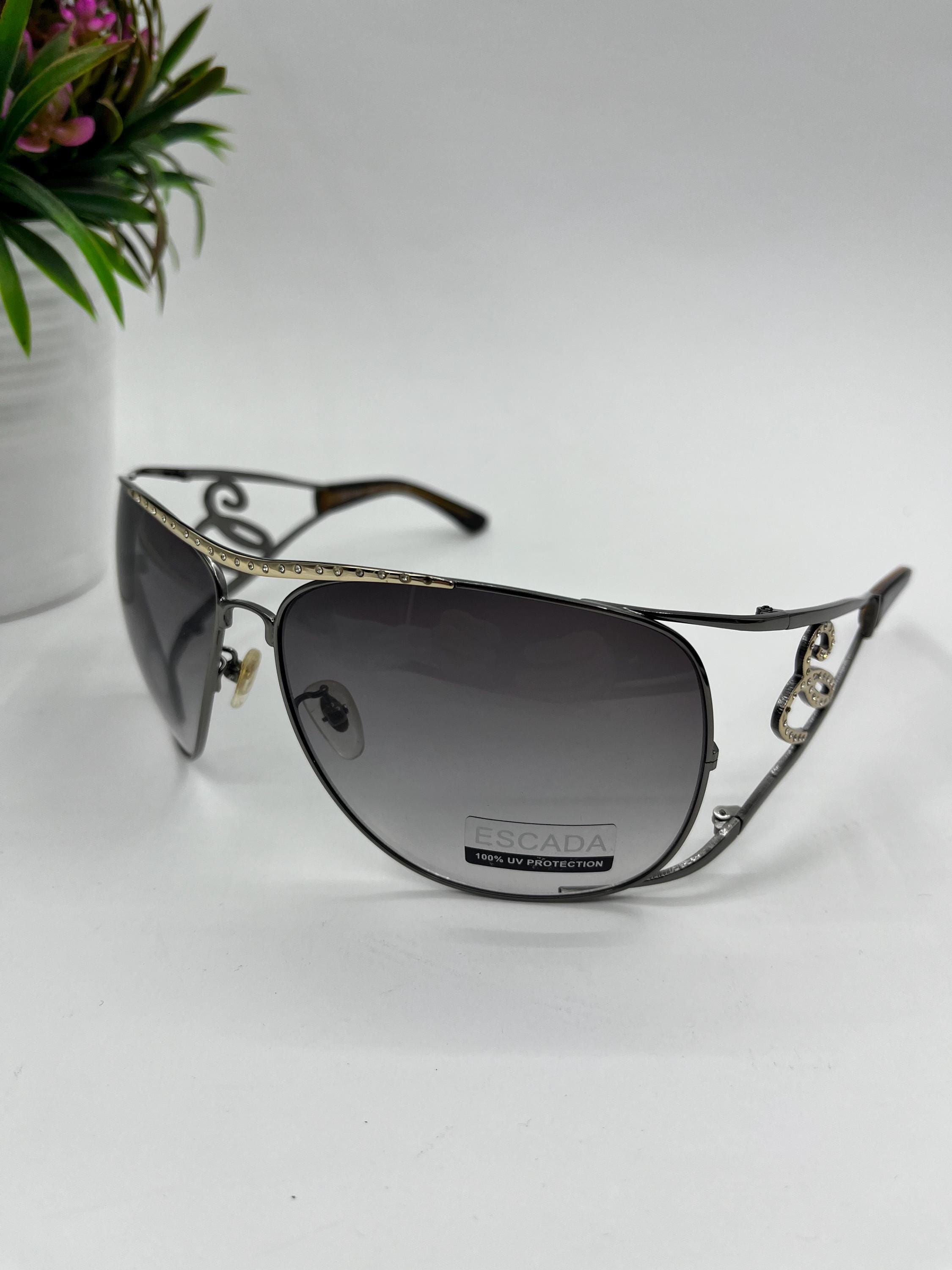 Escada vintage sunglasses Blue and patterned Escada Vintage Sunglasses - Etsy main image 4