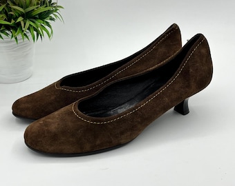 Vintage Donna Carolina Damen NOS Lederschuhe Größe EU 38 US 7.5 Made In Italy Echtleder