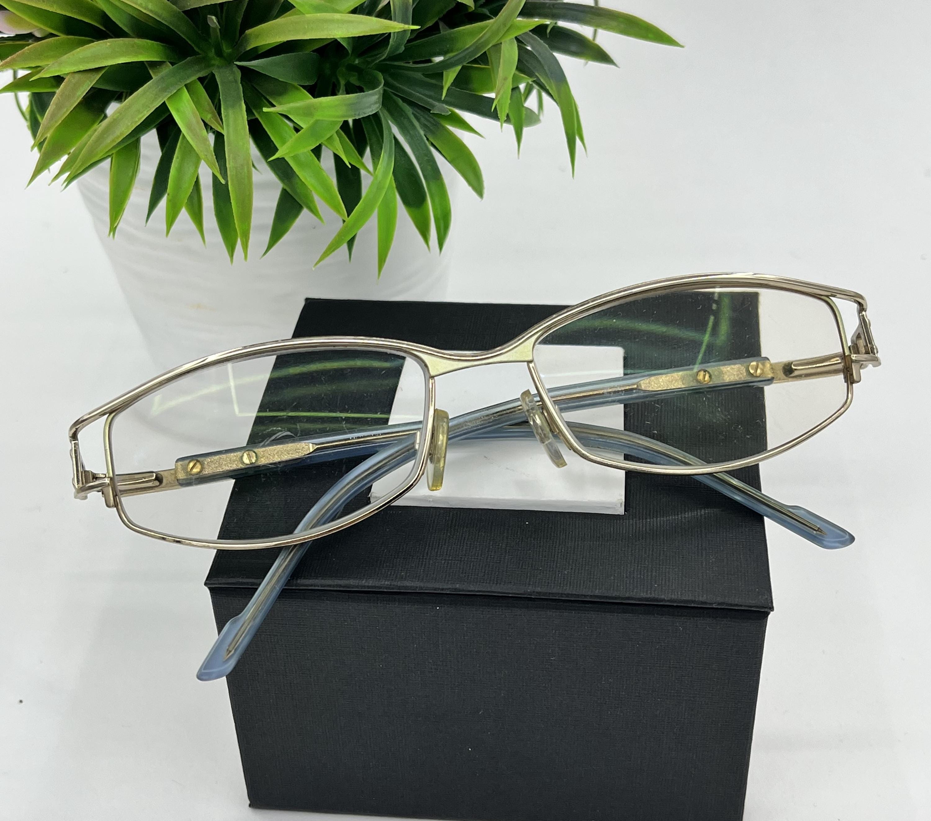 Vintage Cazal Eyeglasses Frame Womens 2000s Designer Eyewear Retro Optical Frame