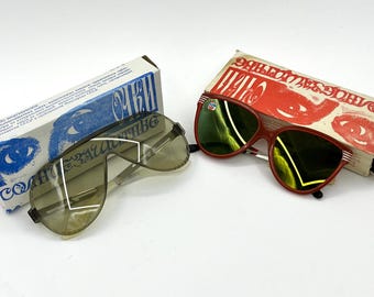 NOS Vintage USSR Women’s Sunglasses Lot of 2 New Old Stock 1990s.