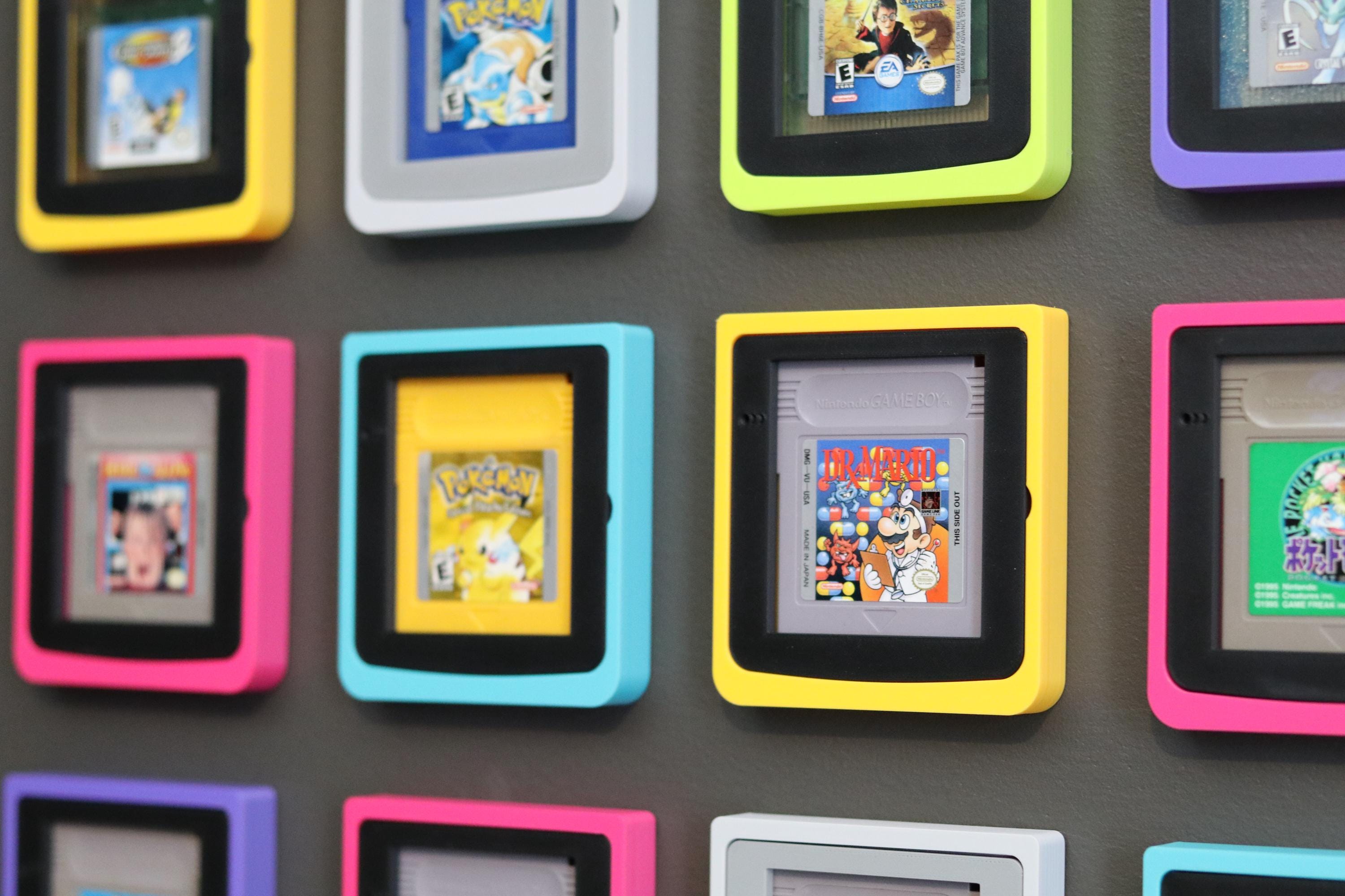 Game Boy Cartridge Display • Wall Mount & Desk Stand • Retro Gaming ...