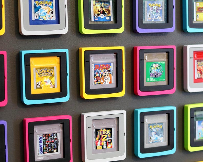 Game Boy Cartridge Display • Wall Mount & Desk Stand • Retro Gaming ...