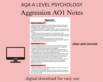 Notas sobre agressão em Psicologia AQA nível A
