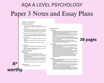 Notas da prova 3 de Psicologia do AQA A Level