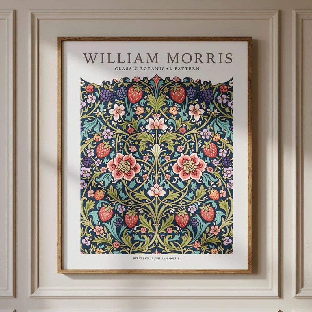 William Morris Floral Print Vintage Botanical Wall Art Poster - Etsy