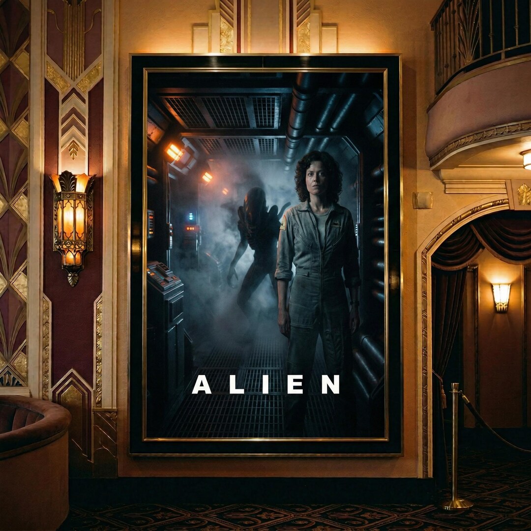 Alien Movie Poster | Retro Sci-fi Horror Cinematic Wall Art (print) - Etsy