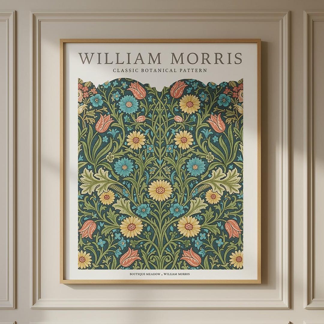 William Morris Floral Print Vintage Botanical Wall Art Poster - Etsy