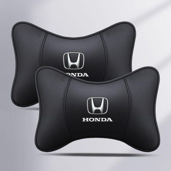 2 pieces Honda Genuine Leather Car Neck Support Headrest Cushion