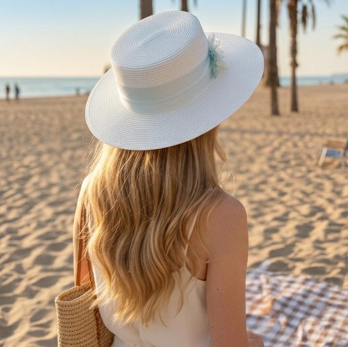 Beaded Wide Brim Hat - Etsy display picture 2