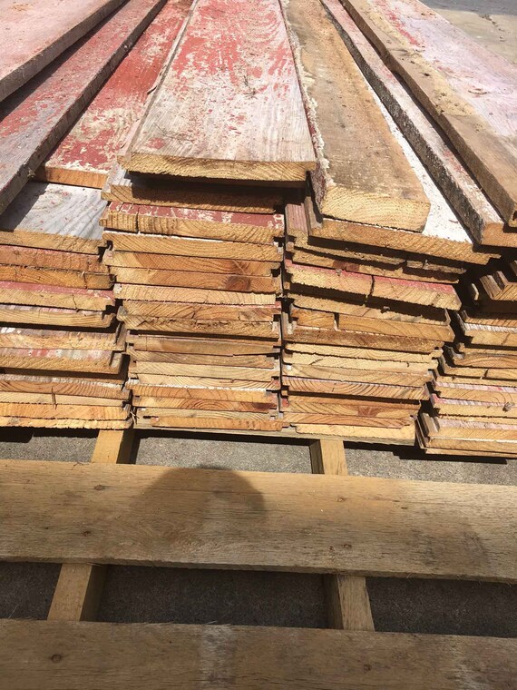 Reclaimed Red and White Barnwood Barn Wood Ship lap Shiplap Etsy