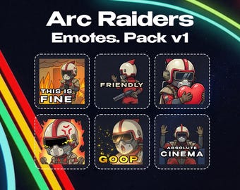 Arc Raiders Emotes Pack | Static Twitch, YouTube & Kick Emotes (Digital Download)