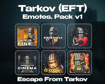 EFT Emotes Pack | Escape From Tarkov | Static Twitch, YouTube & Kick Emotes (Digital Download)