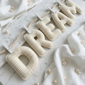 Patrón de alfabeto a crochet en PDF, tutorial de letras amigurumi, juguete educativo (descarga instantánea)