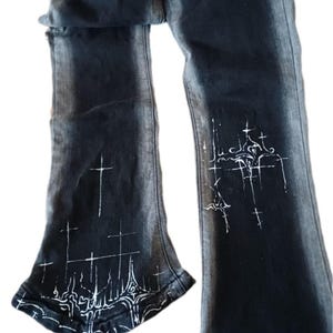 パンツ archive coating denim pants grunge opium Coated denim, archive opium, older brother style