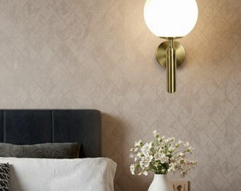 Wireless LED Wall Sconce – Rechargeable Touch Dimmable Tri-Color Battery Operated Bedside Lamp