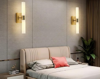 Modern Linear LED Wall Sconce – Minimalist Slim Light Fixture for Mirror, Hallway & Bedroom