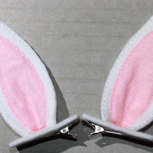 Bunny Ear Clips, bunny ears, Bunny ear photo prop, Easter bunny ears hair accessory, Choice of colors rabbit ear clips, Kids bunny costume image 1