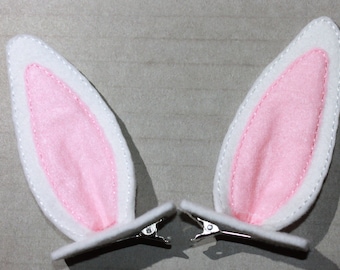 Bunny Ear Clips, bunny ears, Bunny ear photo prop, Easter bunny ears hair accessory, Choice of colors rabbit ear clips, Kids bunny costume