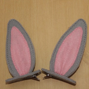 Bunny Ear Clips, bunny ears, Bunny ear photo prop, Easter bunny ears hair accessory, Choice of colors rabbit ear clips, Kids bunny costume image 2