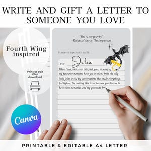 Schenke einen Geburtstagsbrief an jemanden, den du liebst – Geführte Vorlage zum Schreiben von Karten für besondere Anlässe – Druckbar & digital in A4 – Fantasy inspiriert