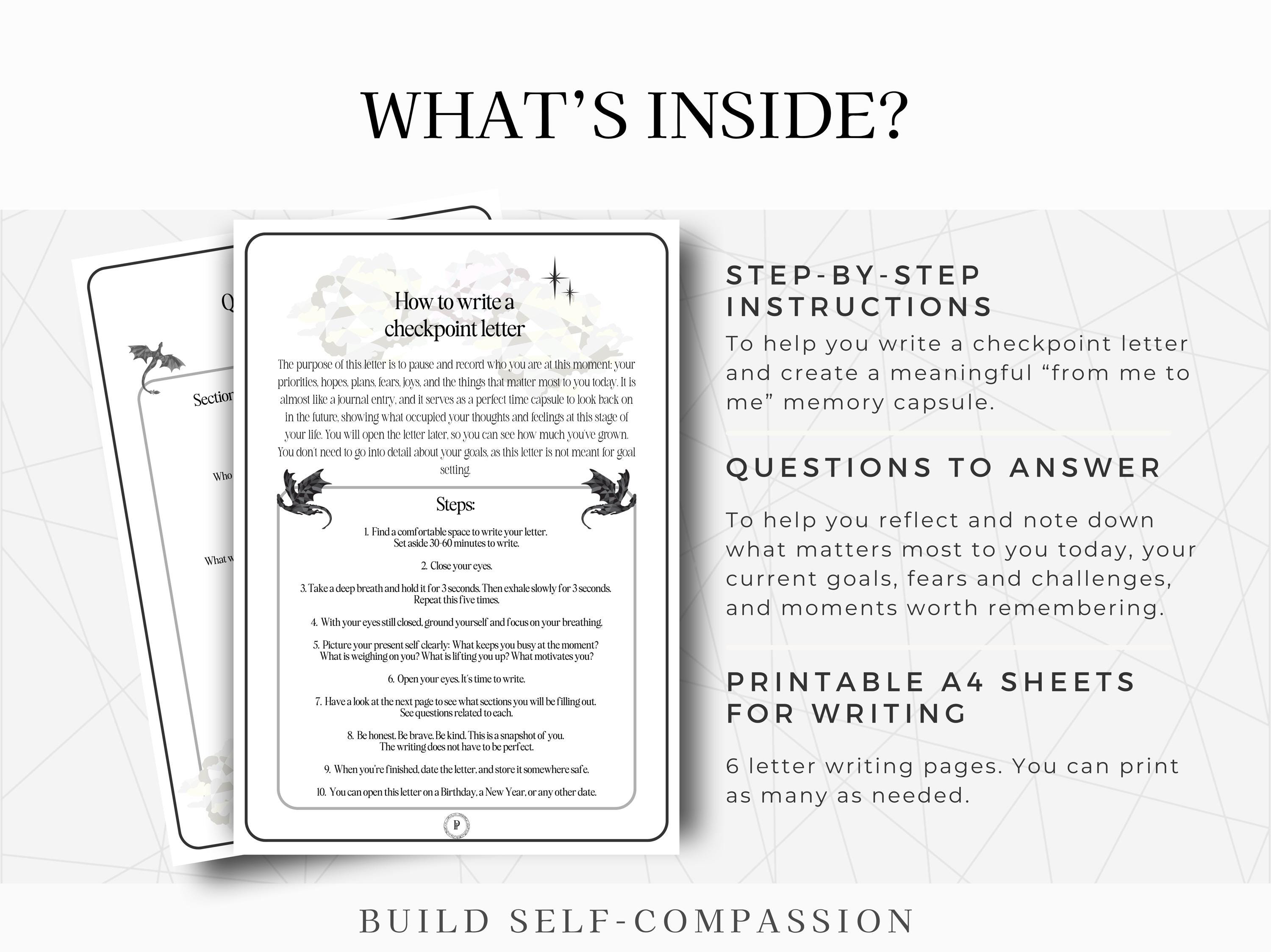 Checkpoint Letters Fourth Wing Inspired Checkpoint Letter Template- Guided Reflection ...