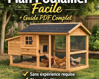 Plan poulailler PDF 2 à 4 poules – construction diy facile – plans bois jardin – chicken coop plans pdf easy backyard