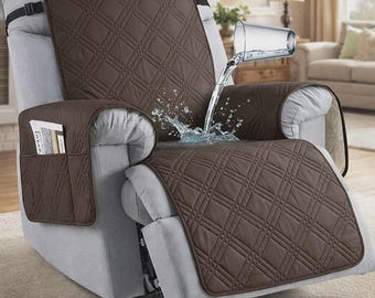Waterproof Recliner Chair Cover  | Non-Slip Furniture Protector for Recliners | Washable | Pet  | Kid Friendly