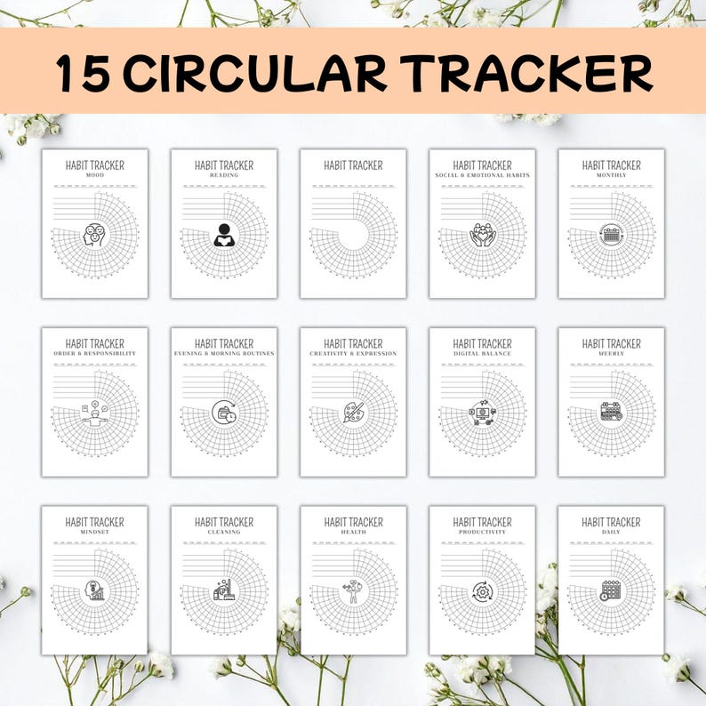2026 Habit Tracker, 15 Habit Trackers for Daily, Weekly, and Monthly ...