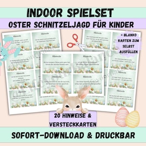 Easter scavenger hunt for children (indoor), Easter game (printable), Easter treasure hunt PDF, Easter family playset, Easter game at home