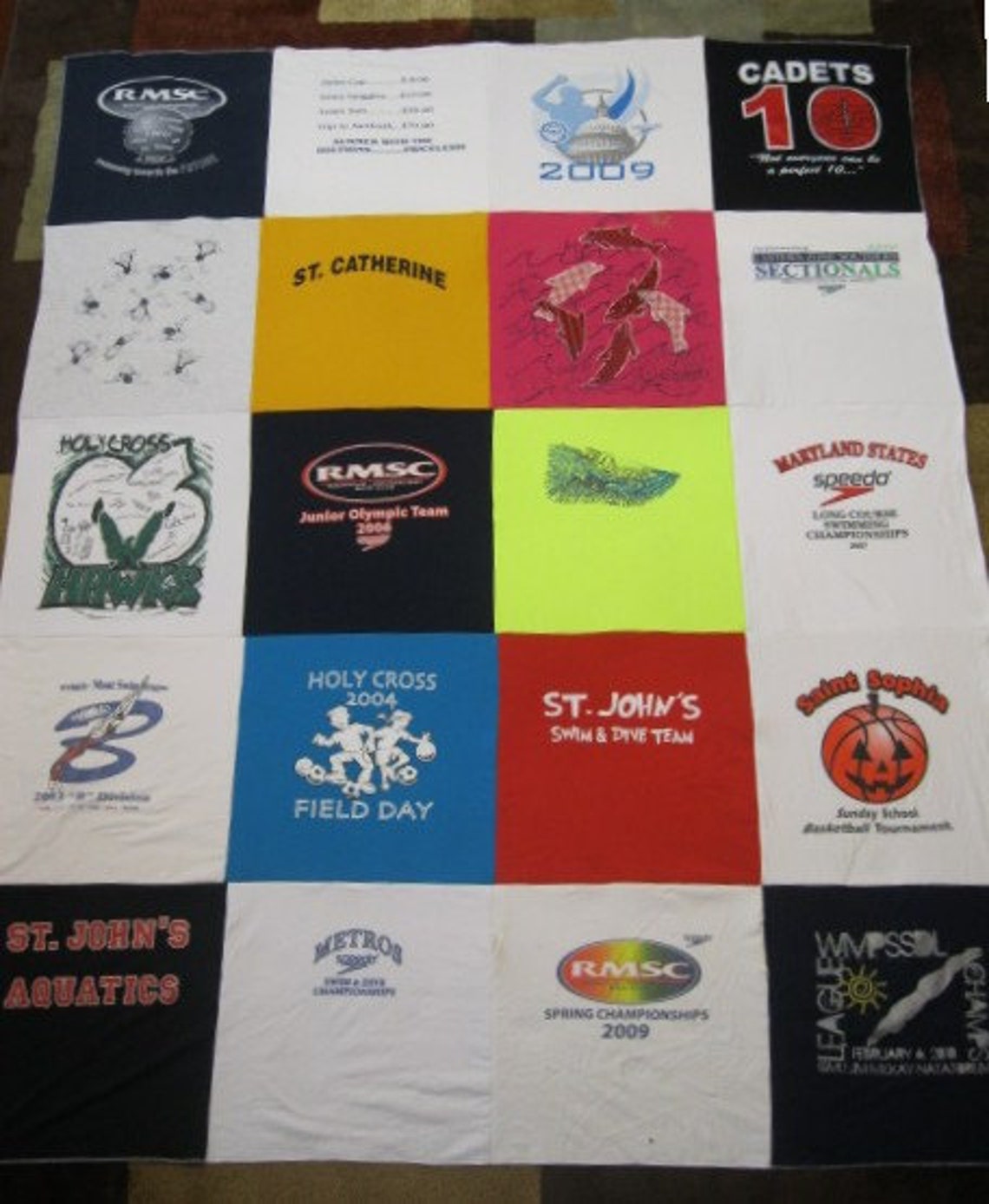 20 Shirts T Shirt Blanket Throw Memory Quilt Blanket Big Etsy