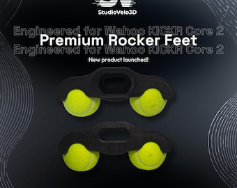 Wahoo KICKR Core 2用ロッカーフィート | 屋内サイクリングモーションのアップグレード | ダイナミックな左右の揺れでサドルの快適性を実現 | 3DプリントリサイクルPETG