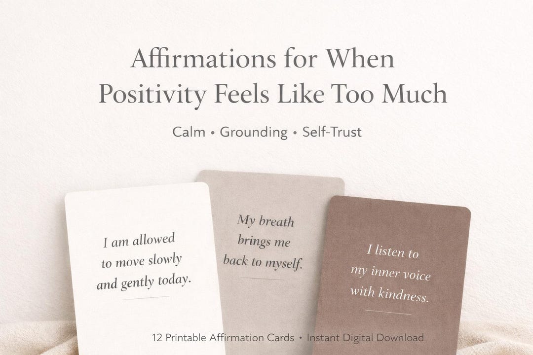 Printable Calm Affirmation Cards (12) | Grounding & Self-trust | Gentle ...