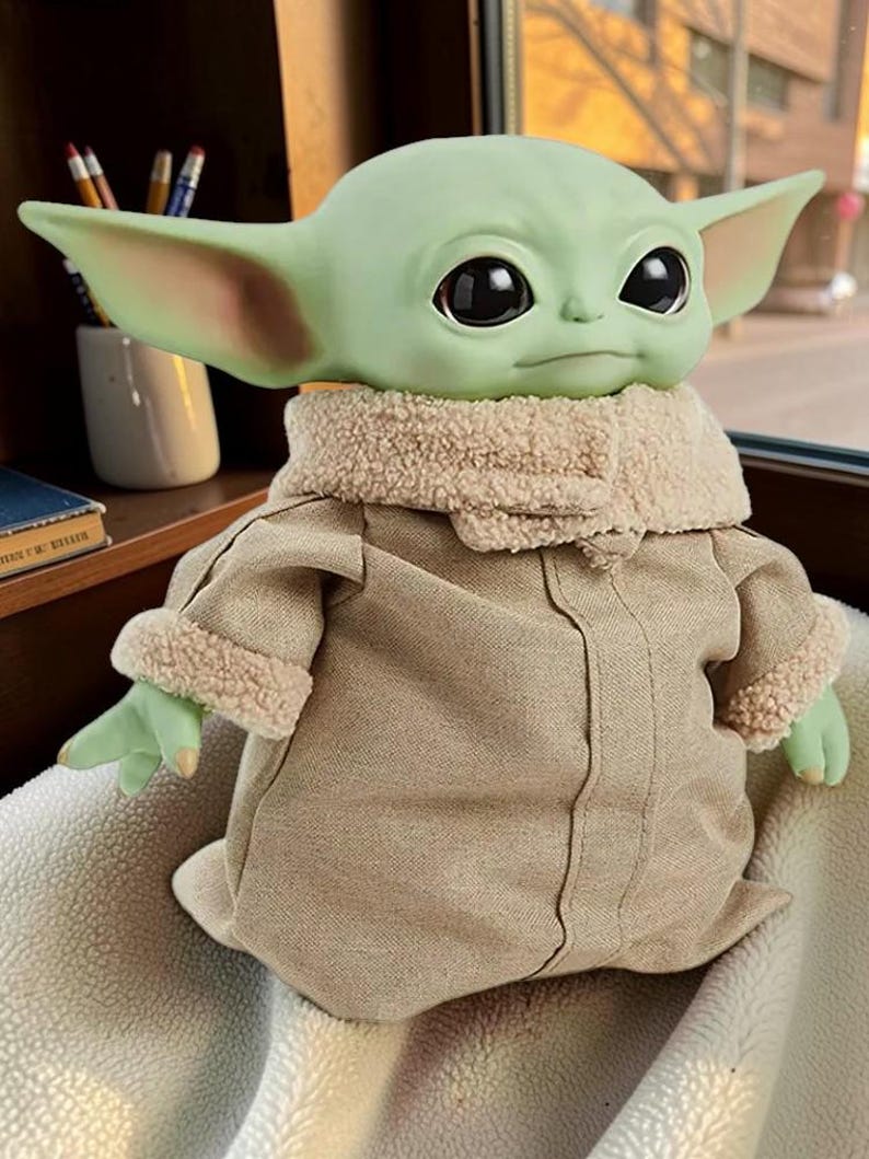 28cm Movie Star Wars Mandalorian Baby Yoda Plush Disney Movies Star Wars 28cm Baby Yoda Action Figure Toy image 7