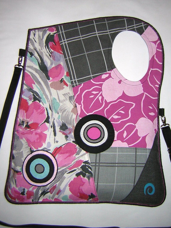 Items similar to 2in1 LARGE FABRIC BAG mixed fabrics in GrayMallow