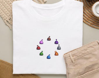 Pixel Slime Shirt, Cozy Gamer Aesthetic Tee, Farming Game Inspired Shirt, Cute Retro Gaming Shirt, Minimal Pixel Art Tee