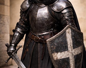 Handmade Steel Helmet with Dual Visor | Black White Stripe Medieval Riot Style Cosplay Armor | Heavy Combat Replica for Renaissance LARP