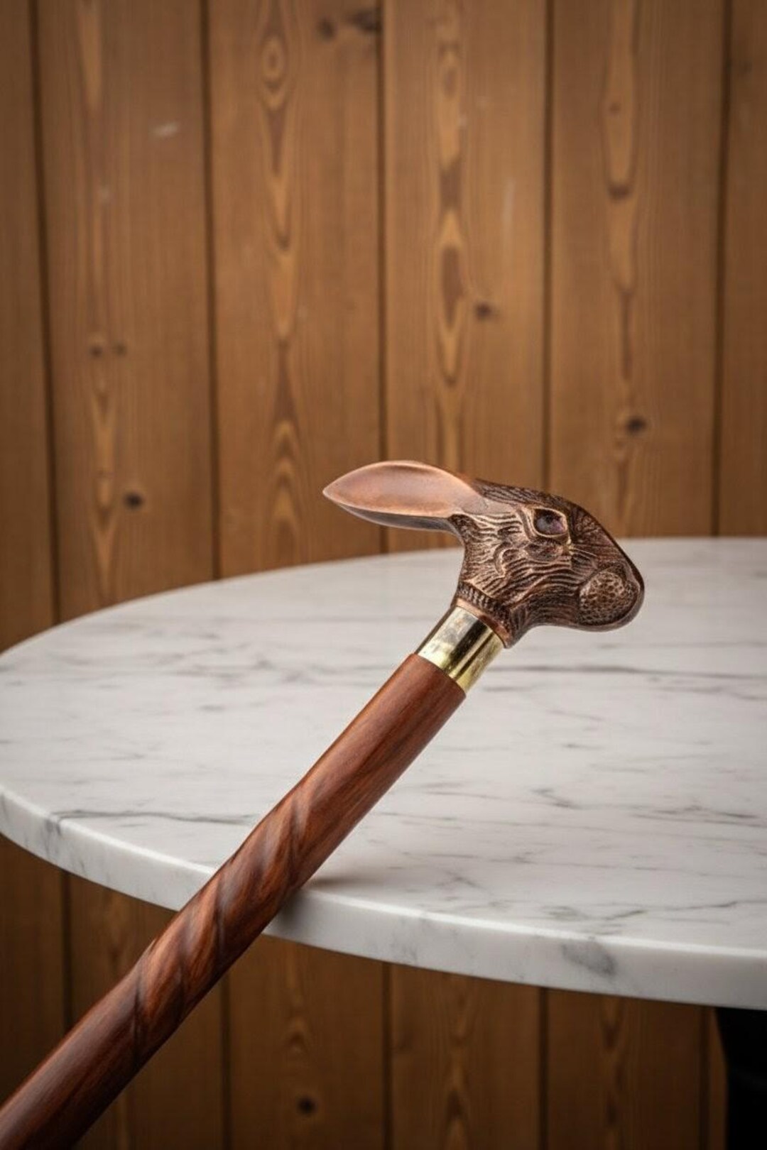 Handmade Antique Victorian Rabbit Head Style Walking Cane Handle ...