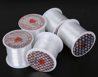 Clear Nylon Beading Cord – Non-Stretch Jewelry String for Bracelets, Necklaces & Seed Beads (0.008"–0.024")