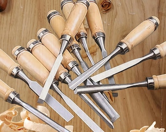 12-Piece Wood Carving Chisel Set with Storage Pouch – Hand Carving Gouge Tools for Woodworking & DIY Crafts