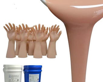 30A Flesh-Colored Liquid Silicone Rubber – 1:1 Skin Simulation Mold Making Kit (200g / 500g / 1000g)