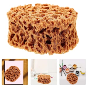 Natural Sea Sponge Painting Tool – Reusable Texture Sponge for Pottery Glazing, Stenciling, Craft Painting & Art Projects
