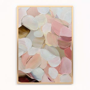 Bubble abstraktes Dekor, pfirsich Wandkunst, organisches Kunstwerk, strukturierter Stil - Digitaler Download