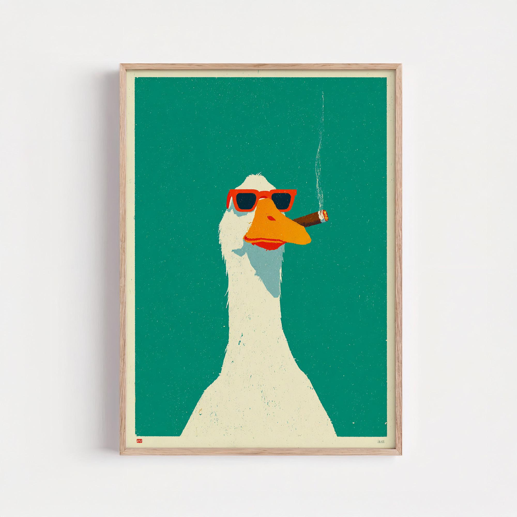 goose smoking a cigarette Art by Anna C | Y'all ever seen duck smoke a cigarette?? Yeah me either  #acrylic #painting #duck Low Key Goose Smoking Cigarette