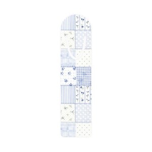 Blue Patchwork Floral Bookmark | Slim Metal Page Marker