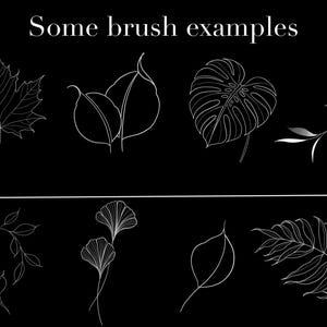 650+ Fine Line Tattoo Brushes for Procreate | Botanical Elements (Digital Download) image 13