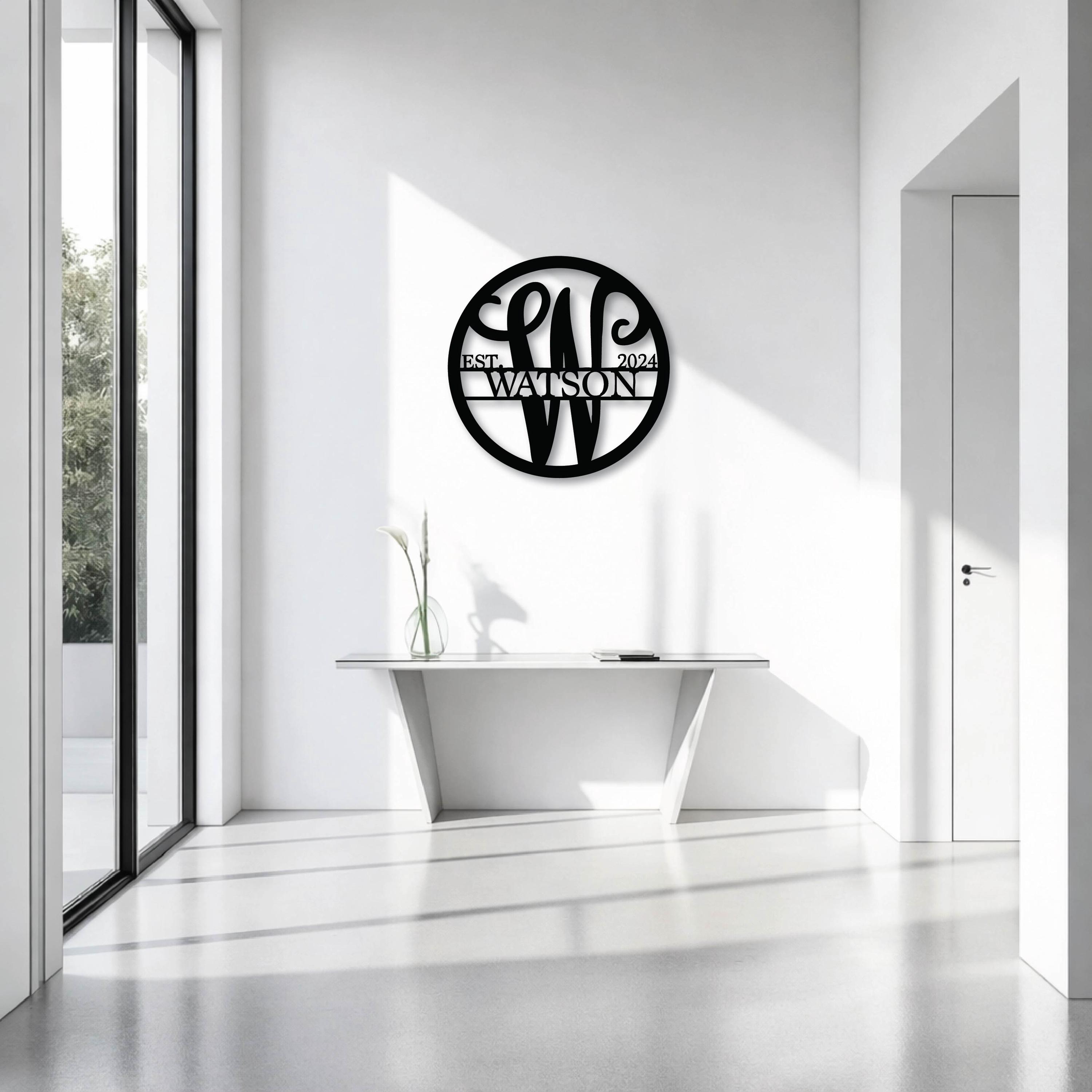 Personalized Family Name Metal Sign - Monogram Wall Decor - Etsy