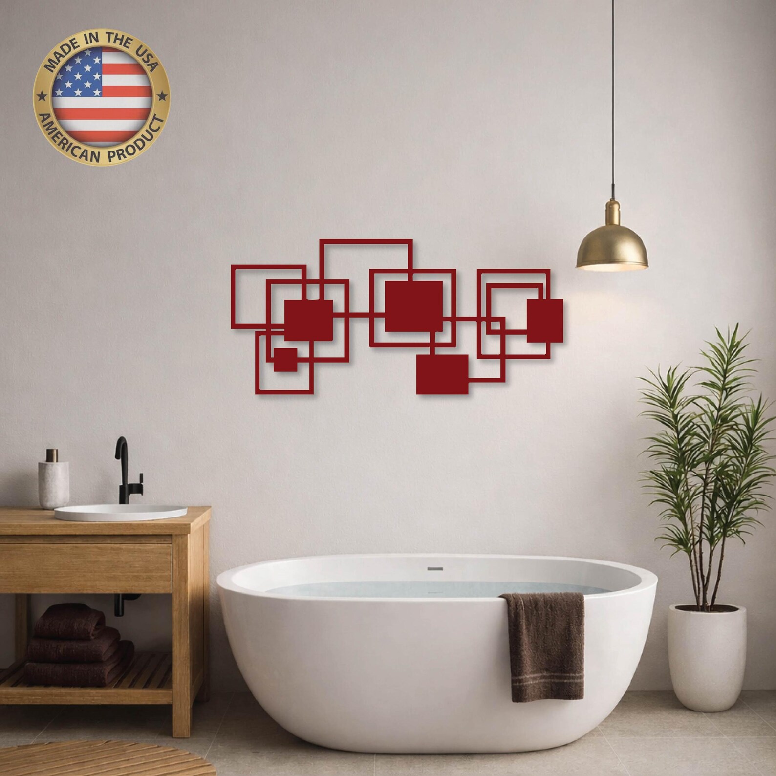 Minimal Geometric Metal Wall Decor – Abstract Modern Art for Living ...