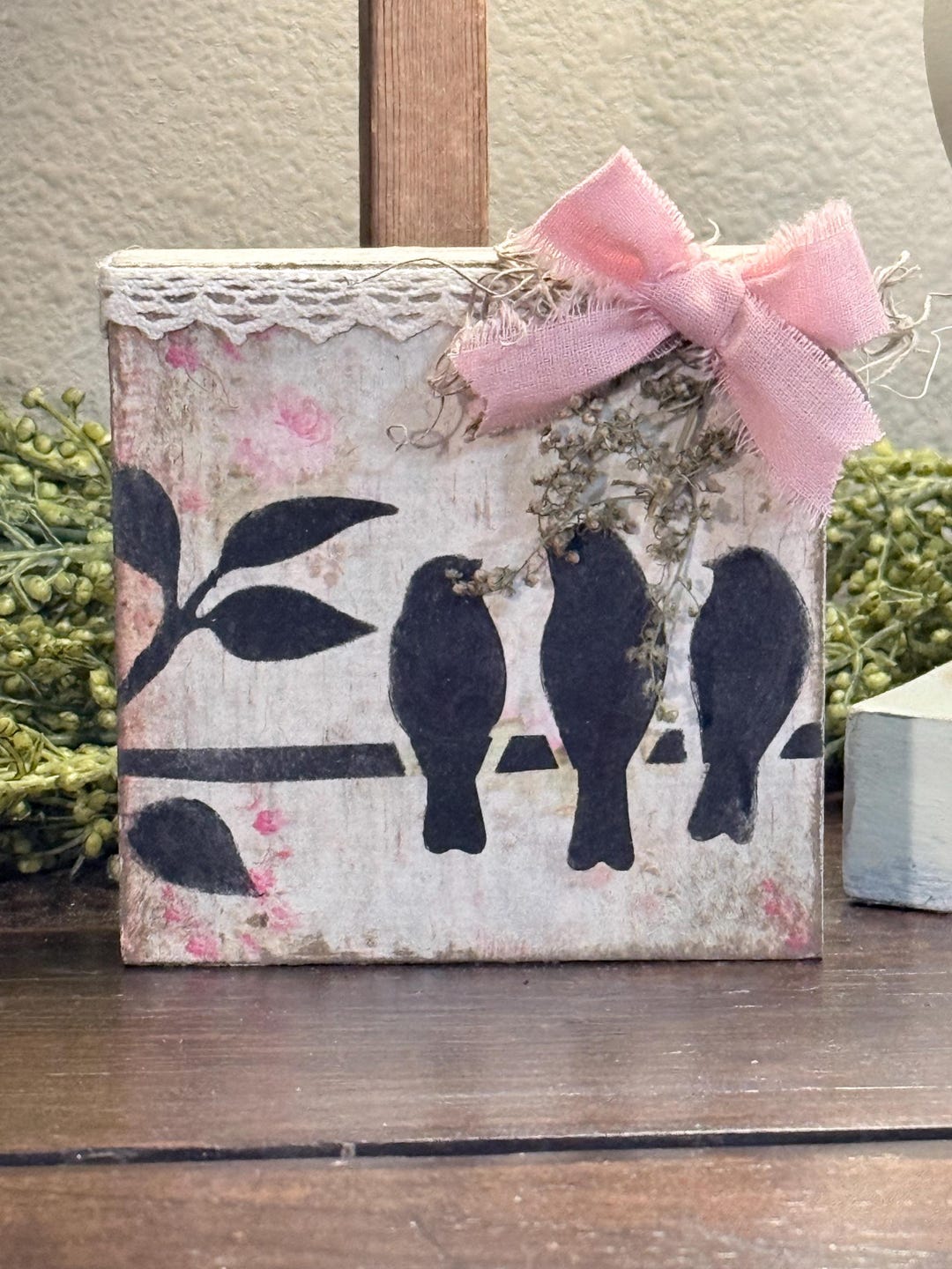 Spring Trio of Birds Cube - Etsy
