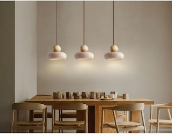 Lámpara colgante vintage de ágata, piedra amarilla natural, para dormitorio y restaurante.