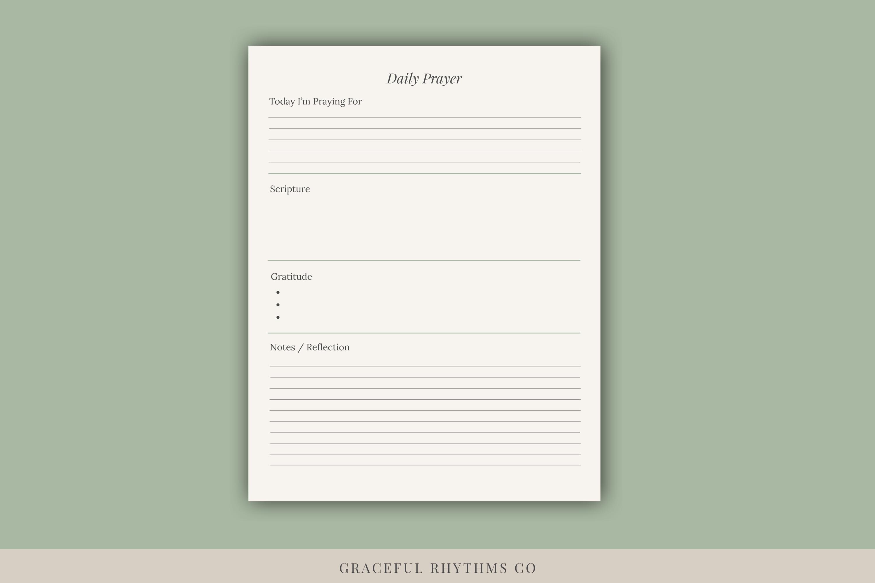 Christian Mom Prayer Planner Printable | Faith-based Daily Prayer ...